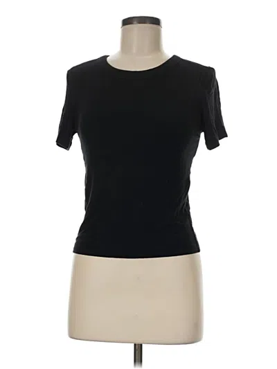 Pre-owned Lou & Grey Short Sleeve Turtleneck In Black