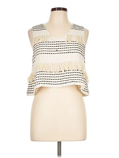 Pre-owned Lou & Grey Sleeveless Blouse In Ivory