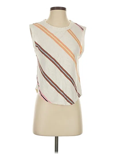 Pre-owned Lou & Grey Sleeveless Blouse In White