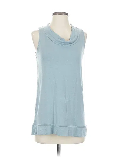 Pre-owned Lou & Grey Sleeveless Top Blue Cowl Neck Tops