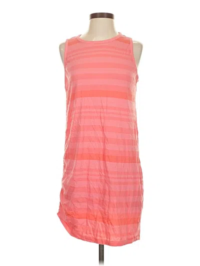 Pre-owned Lou & Grey Sleeveless Top Orange Scoop Neck Tops