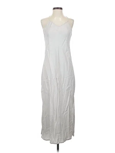 Pre-owned Lou & Grey Sleeveless Top Silver Halter Neckline Tops