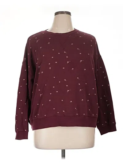 Pre-owned Lou & Grey Sweatshirt In Burgundy