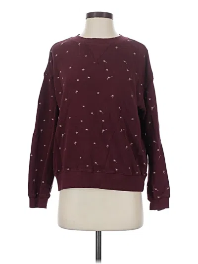 Pre-owned Lou & Grey Sweatshirt In Burgundy