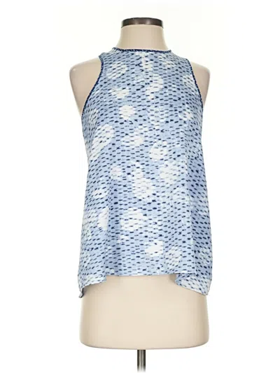 Pre-owned Lou & Grey Tank Top Blue Halter Neckline Tops