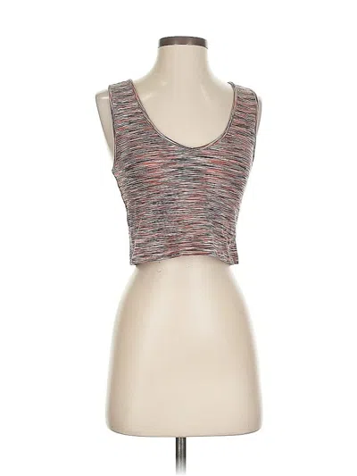 Pre-owned Lou & Grey Tank Top Brown Strapless Neckline Tops