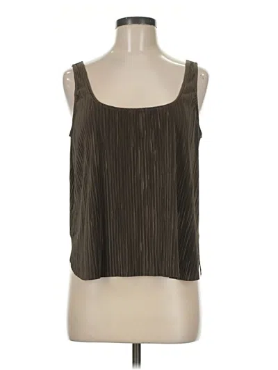 Pre-owned Lou & Grey Tank Top Brown Strapless Neckline Tops