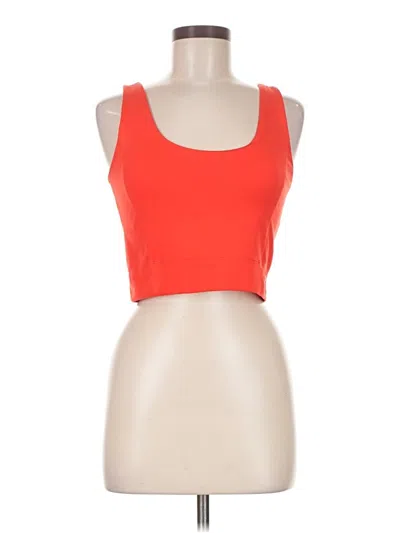 Pre-owned Lou & Grey Tank Top Orange Strapless Neckline Tops