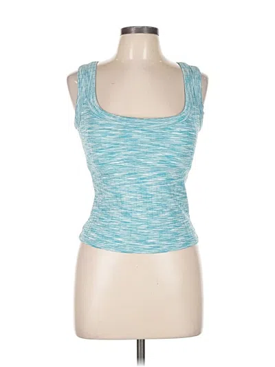 Pre-owned Lou & Grey Tank Top Teal Tops In Blue