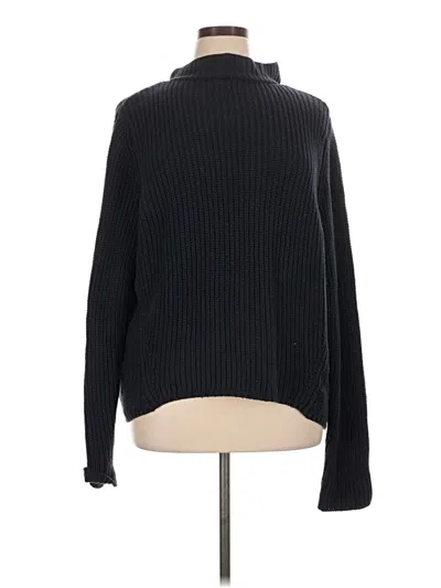 Pre-owned Lou & Grey Turtleneck Sweater In Black