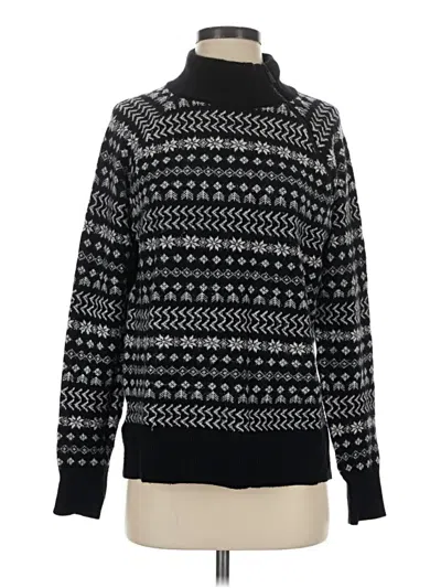 Pre-owned Lou & Grey Turtleneck Sweater In Black