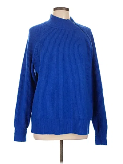 Pre-owned Lou & Grey Turtleneck Sweater In Blue