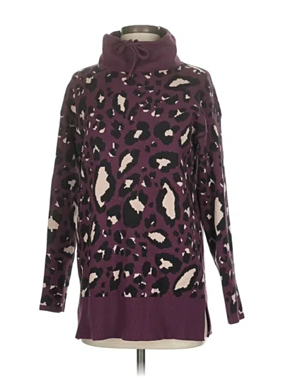 Pre-owned Lou & Grey Turtleneck Sweater In Burgundy