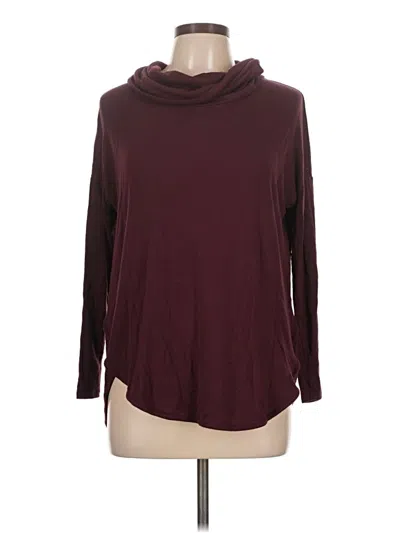Pre-owned Lou & Grey Turtleneck Sweater In Burgundy