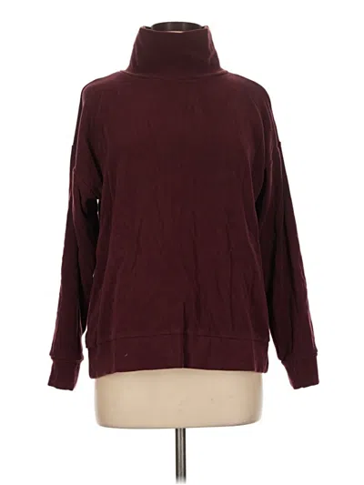 Pre-owned Lou & Grey Turtleneck Sweater In Burgundy