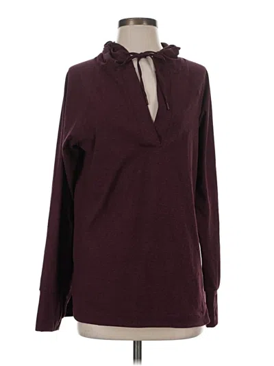 Pre-owned Lou & Grey Turtleneck Sweater In Burgundy