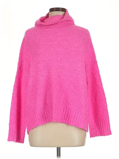 Pre-owned Lou & Grey Turtleneck Sweater In Pink