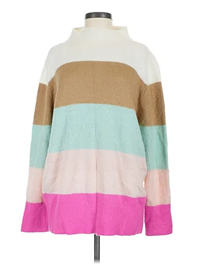 Pre-owned Lou & Grey Turtleneck Sweater In Pink