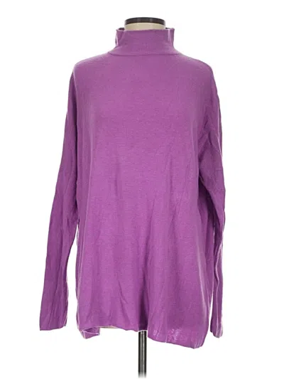 Pre-owned Lou & Grey Turtleneck Sweater In Purple