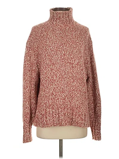 Pre-owned Lou & Grey Turtleneck Sweater In Red