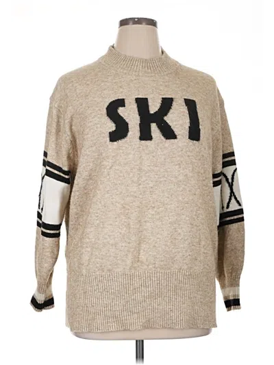 Pre-owned Lou & Grey Turtleneck Sweater In Tan