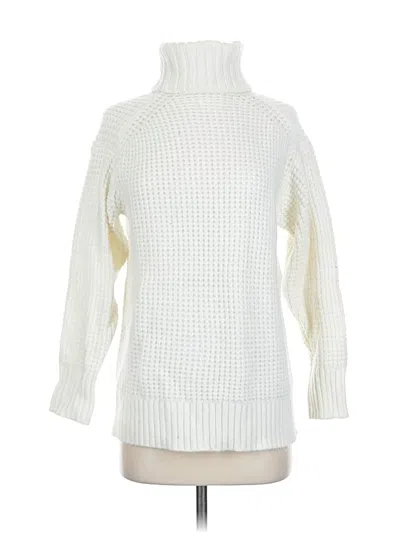 Pre-owned Lou & Grey Turtleneck Sweater In White