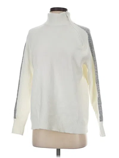 Pre-owned Lou & Grey Turtleneck Sweater In White