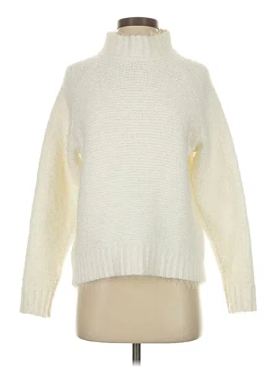 Pre-owned Lou & Grey Turtleneck Sweater In White