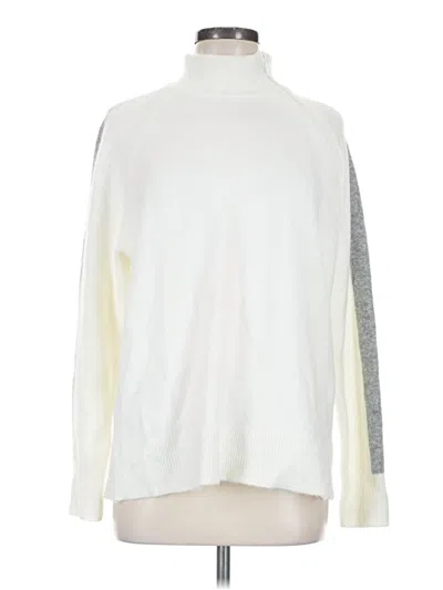 Pre-owned Lou & Grey Turtleneck Sweater In White