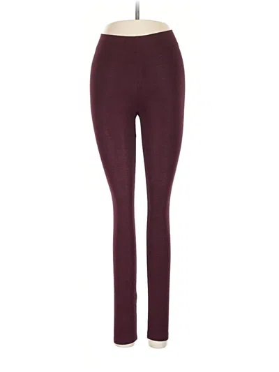 Pre-owned Lou & Grey Yoga Pants In Burgundy