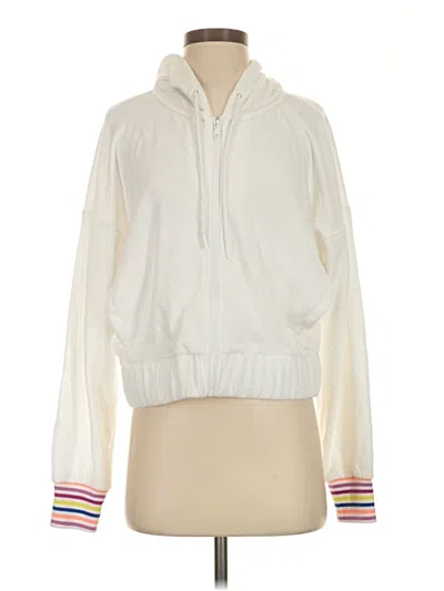 Pre-owned Lou & Grey Zip Up Hoodie In White