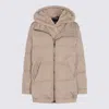 Lou Andrea Hooded Coat In Brown