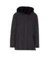 Lou Andrea Reversible Hooded Jacket In Black