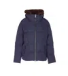 Lou Andrea Removable-hood Padded Jacket In Blue