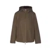 Lou Andrea Reversible Hooded Jacket In Brown