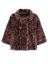 Lou Andrea Double-breasted Jacket In Animal Print