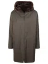 Lou Andrea Dual-design Coat With Plush Faux Fur Lining In Brown