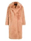 Lou Andrea Faux-fur Coat In Neutral