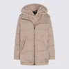 Lou Andrea Hooded Coat In Brown