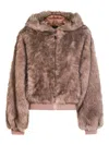 Lou Andrea Hooded Jacket In Brown