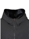 Lou Andrea Hooded Reversible Cape In Black