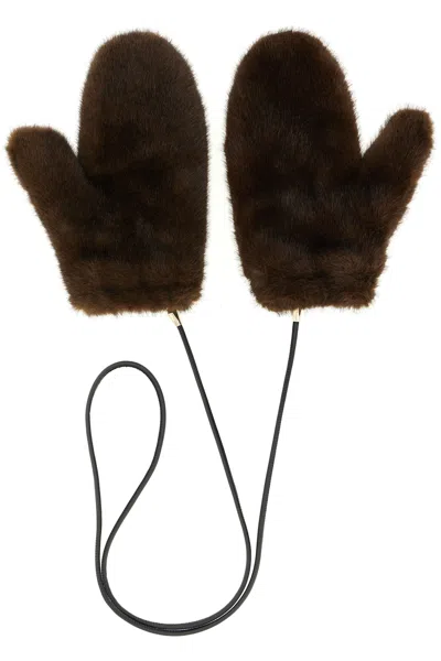 LOU ANDREA MITTENS WITH CORD
