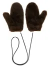 Lou Andrea Mittens With Cord Gloves Brown In Brown