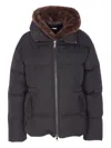 Lou Andrea Removable-hood Padded Jacket In Black