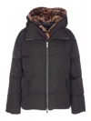 Lou Andrea Removable Hood Padded Jacket In Black