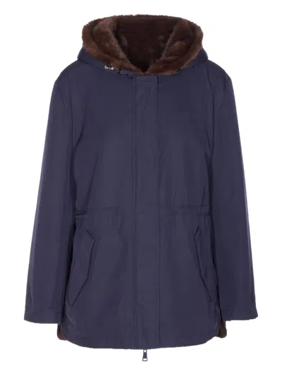 LOU ANDREA REVERSIBLE HOODED COAT