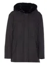 Lou Andrea Reversible Hooded Jacket In Black