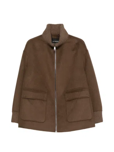 Lou Andrea Gerippte Jacke Mit Klappentasche In Brown