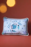 Lou Benesch Stargazer Cotton Embroidered Mini Zodiac Cushion In Animal Print