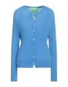 Lou Lou Belle Ville Paris Woman Cardigan Sky Blue Size Onesize Acrylic, Polyamide, Baby Alpaca Wool
